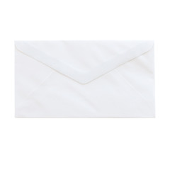 White envelope isolate on white background.