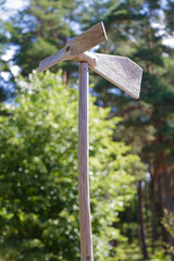 Old wooden weather vane