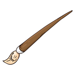 Paint brush hand drawn. Vector illustration brush. Paint brush icon.
