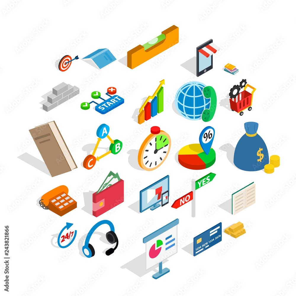 Poster group icons set. isometric set of 25 group vector icons for web isolated on white background