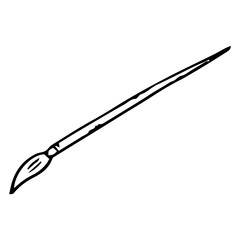 Paint brush hand drawn. Vector illustration brush. Paint brush icon.