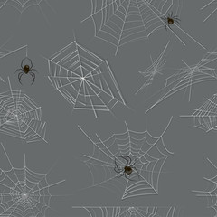 Collection of spiders and webs pattern