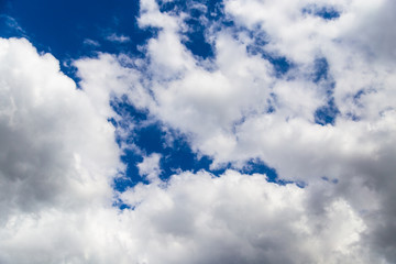 Clouds against blue sky as abstract background