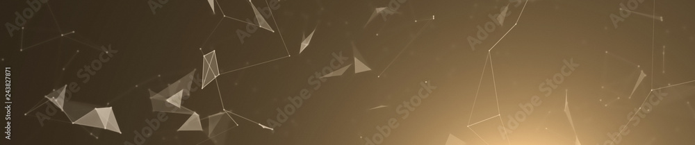 Poster abstract panoramic background plexus