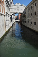 Fototapeta na wymiar Beautiful Bridge Of Sighs In Venice. Travel, Holidays, Architecture. March 27, 2015. Venice, Region Of Veneto, Italy.