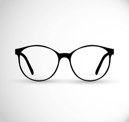 Realistic hipster, contemporary glasses frames vector