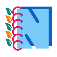 letter n, note, plant and leaf logo