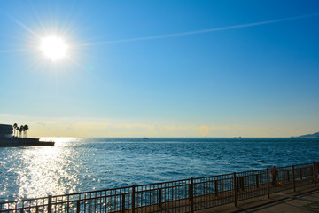 Fototapeta premium 明石海峡大橋 瀬戸内海