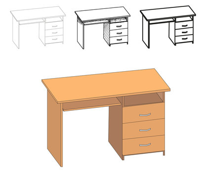 vector, isolated table, table outfit
