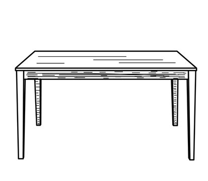 Desk Table Hand Drawing Rough Sketch  Stock Illustration 48421925  PIXTA