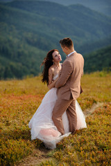 Fine art photo of an attractive wedding couple