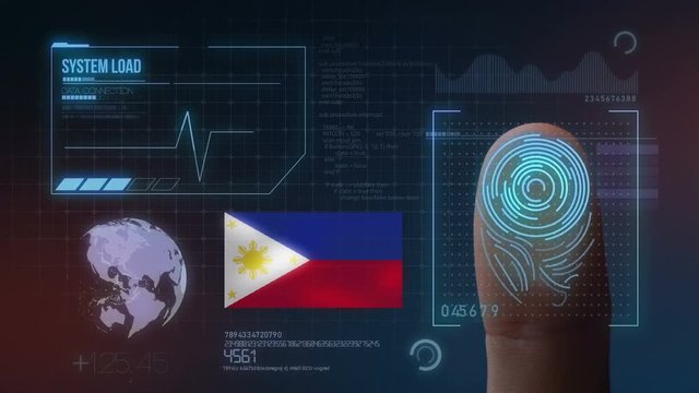 Finger Print Biometric Scanning Identification System. Philippines Nationality