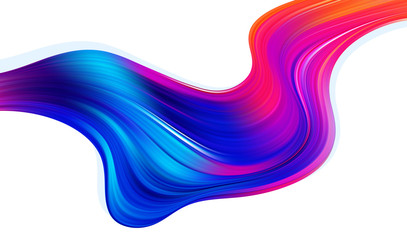 Fototapeta na wymiar Vector illustration: Abstract modern colorful flow background. Twisted wavy liquid shape. Trendy art design