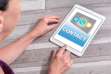 Contact concept on a tablet