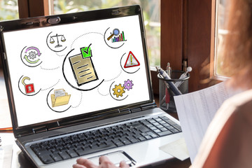 Validation concept on a laptop screen