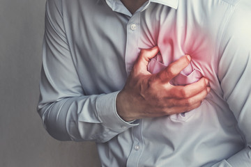 people chest pain from heart attack. healthcare concept - Powered by Adobe
