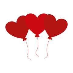 Obraz na płótnie Canvas Heart balloons shaped