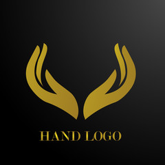 hand symbol of care logo icon