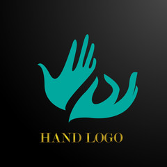 Obraz premium hand symbol of care logo icon
