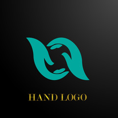 hand symbol of care logo icon