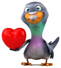 Fun pigeon - 3D Illustration