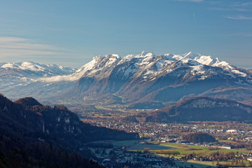 Views of Appenzell Alps in Switzerland