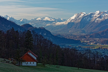 Views of Appenzell Alps in Switzerland