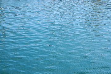 calm blue water surface of mediterranean sea as background                    