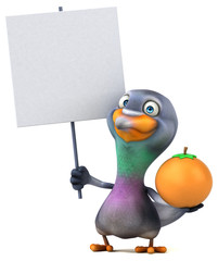 Fun pigeon - 3D Illustration