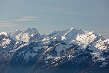 Views of Appenzell Alps in Switzerland