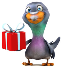 Fun pigeon - 3D Illustration
