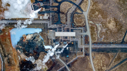 factory with Icelandic pipes