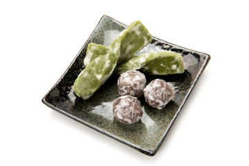 あん玉と黄粉ねじり