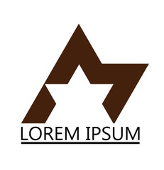 Fototapeta premium A star logo icon