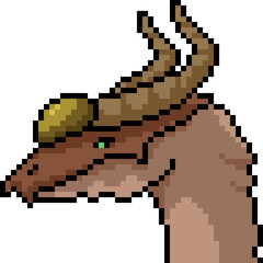 Obraz premium vector pixel art monster head