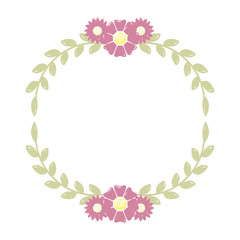 wreath flowers leaves