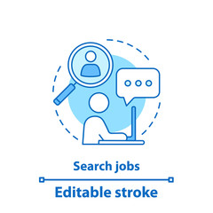 Job searching concept icon