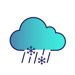 Sleet weather color icon
