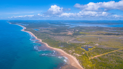 Aerial photography of a beach