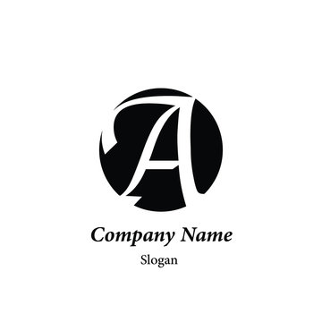Modern vector logo of character "A"