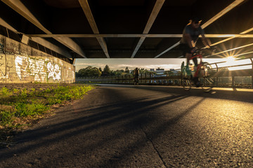 Fototapeta na wymiar bridge and bike