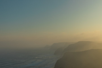 Portugal cliffs on the Atlantic ocean on a summer day