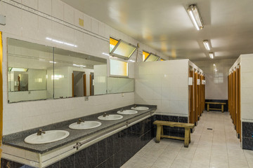 Dirty public bathroom in Portugal