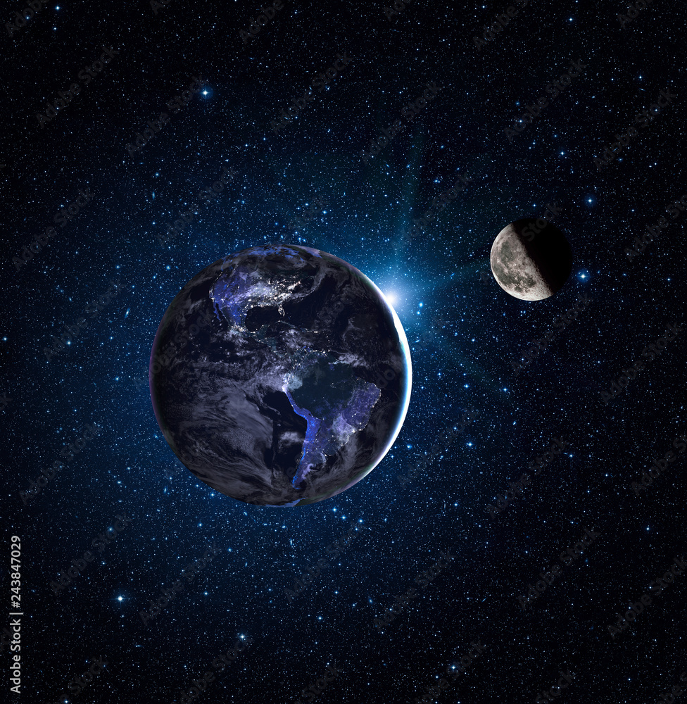 Canvas Prints planet earth. earth in the endless stellar space. elements of this image furnished by nasa