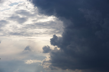 dramatic sky with clouds