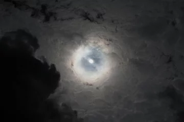 Photo sur Plexiglas Pleine Lune arbre Sun breaks through the clouds