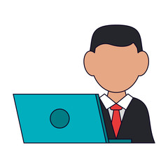 businessman and laptop