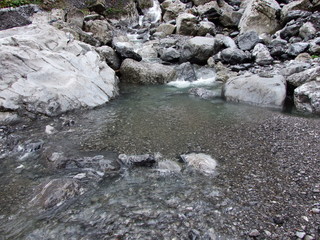Seasonal spates and tributaries of the Klontalersee lake - Canton of Glarus, Switzerland