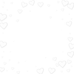 White heart love confettis. Valentine's day vignet