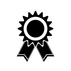 Icon medal with ribbons award